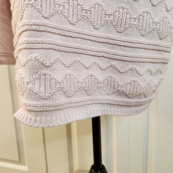 A Knitch Above by Spar Knitwear Women's Med Pink Knit Sweater Mock Neck Cotton - Picture 5 of 10